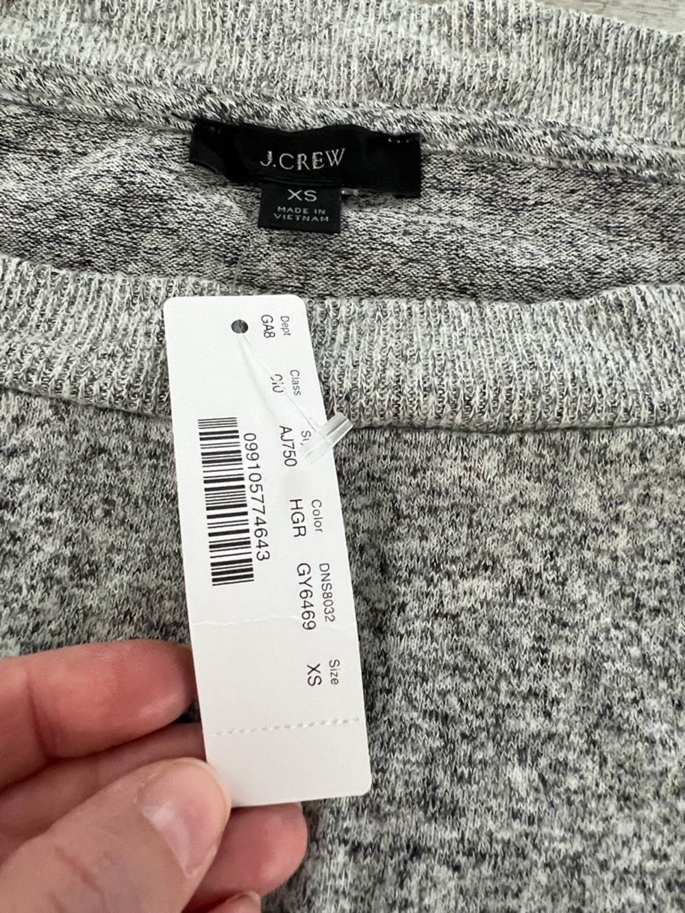 NEW J. Crew Heather Gray Sweater with Button Details - Picture 5 of 6